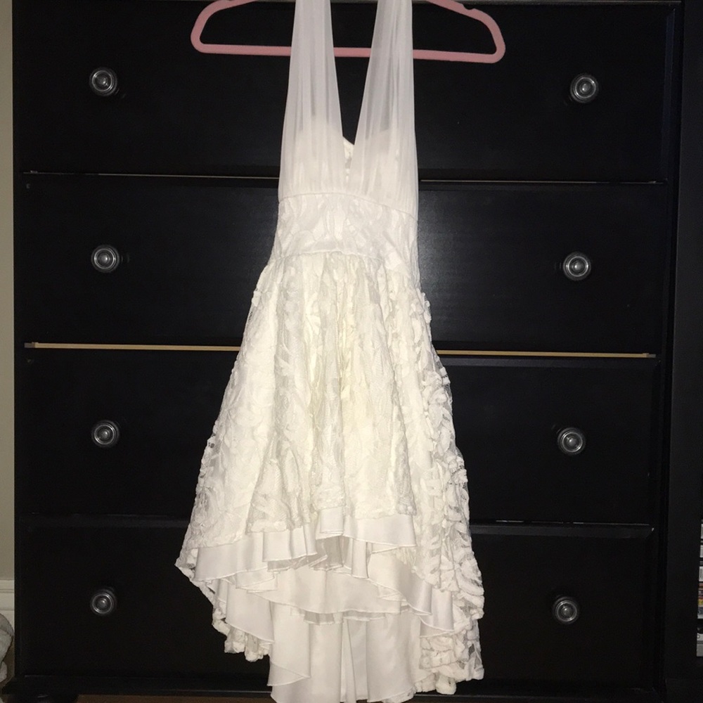 White Lace Formal Dress